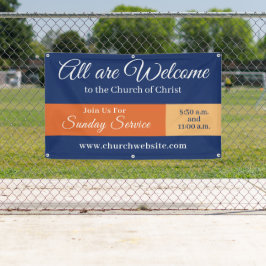 Kerk Welkom Teken Hangende Banner