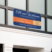 Kerk Welkom Teken Hangende Banner (Buitenkant Gebouw)