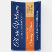 Kerk Welkom Teken Hangende Banner (Verticaal)