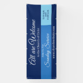 Kerk Welkom Teken Hangende Banner (Verticaal)