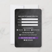 Kerk Welkom Verbinding Kaart Sjabloon (Achterkant)