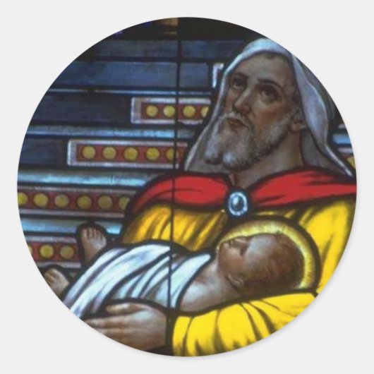 Kerk Windows 007 Ronde Sticker (Voorkant)
