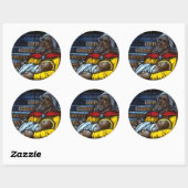 Kerk Windows 007 Ronde Sticker (Vel)