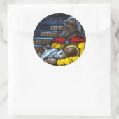 Kerk Windows 007 Ronde Sticker (Tas)