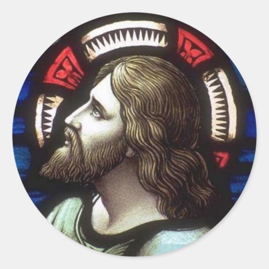 Kerk Windows 025 Ronde Sticker (Voorkant)