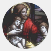 Kerk Windows 032 Ronde Sticker (Voorkant)