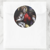 Kerk Windows 032 Ronde Sticker (Tas)