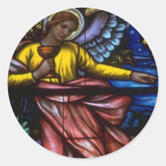 Kerk Windows 042 Ronde Sticker (Voorkant)