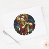 Kerk Windows 059 Ronde Sticker (Envelop)