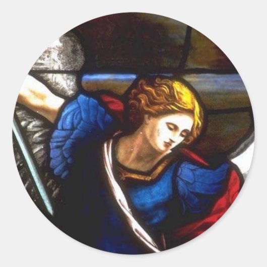 Kerk Windows 090 Ronde Sticker (Voorkant)