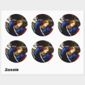 Kerk Windows 090 Ronde Sticker (Vel)