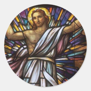 Kerk Windows 096 Ronde Sticker