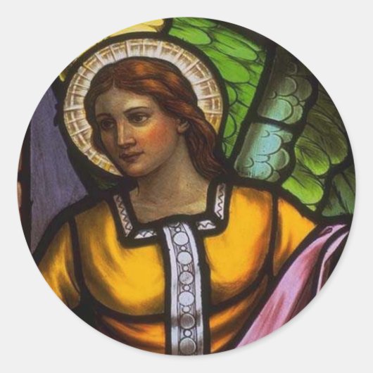 Kerk Windows 93 Ronde Sticker (Voorkant)