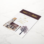 Kerk Winter religieuze ceremonie Save the Date Folie Uitnodiging (Gedraaid)