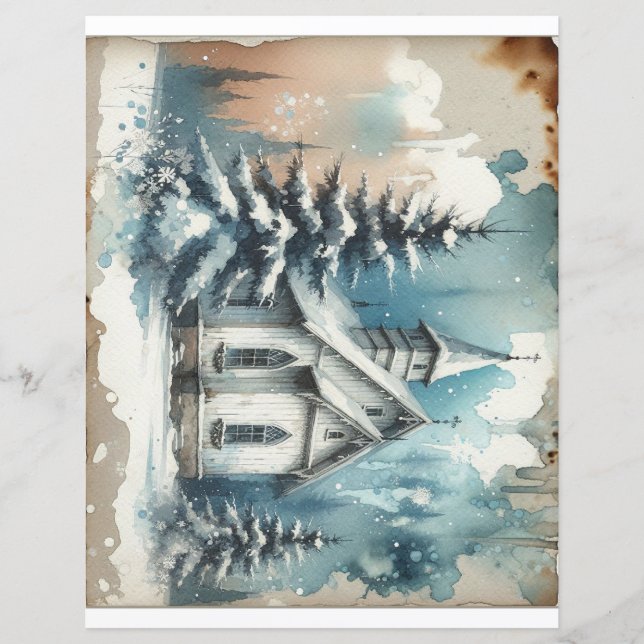 Kerk Winter Scene (Voorkant)