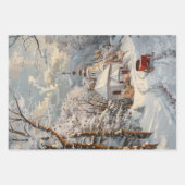 Kerk Winter Wonderland Decoupage Inpakpapier Vel (Voorkant 2)