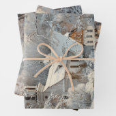 Kerk Winter Wonderland Decoupage Inpakpapier Vel (In situ)