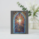 Kerkaal gekleurd glas briefkaart (Staand voorkant)