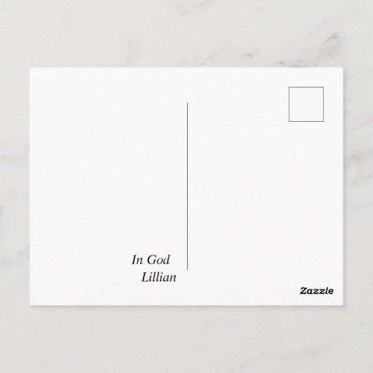 Kerkaltaar gepersonaliseerd briefkaart (Achterkant)