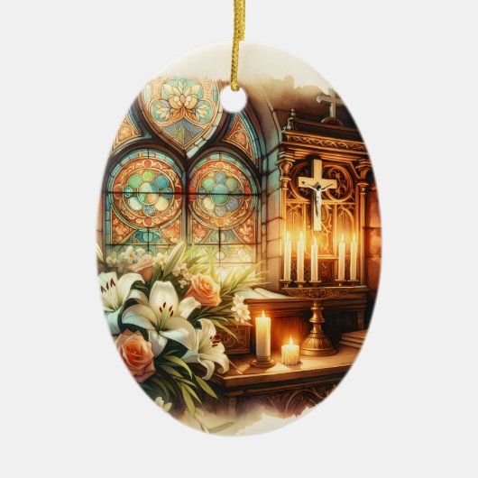 Kerkaltaar gepersonaliseerd Ornament (Voorkant)