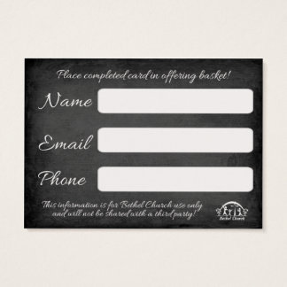 Kerkbezoeker of verbindings-Kaart Visitekaartje