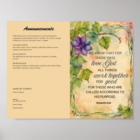 kerkblad poster (Voorkant)