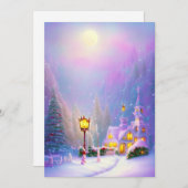 Kerkbudget Kerstmis besneeuwde berg Feestdagenkaart (Voorkant / Achterkant)