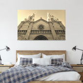 kerkbuitenkant canvas afdruk (Insitu (Slaapkamer))