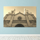 kerkbuitenkant canvas afdruk (Insitu (Houten vloer))
