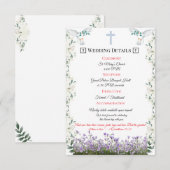 Kerkceremonie Bijkaart Informatiekaartje (Voorkant / Achterkant)