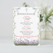 Kerkceremonie Bijkaart Informatiekaartje (Staand voorkant)