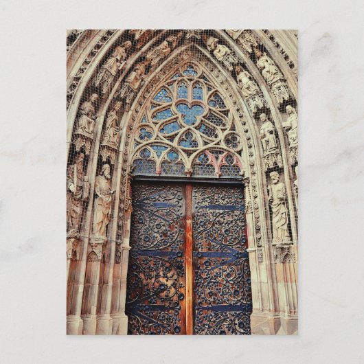 Kerkdeur van Neurenberg Briefkaart (Voorkant)