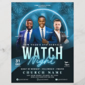 Kerkdienst Flyer Oud en Nieuw Watch Night (Voorkant)