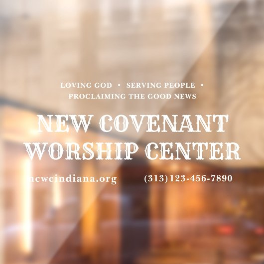 Kerkdienst Informatie Door Decal