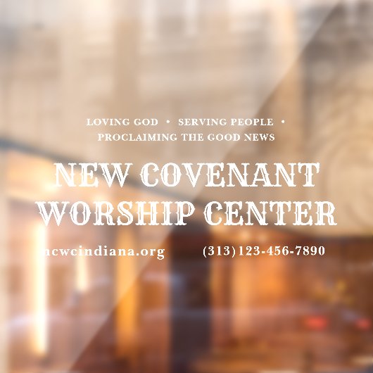 Kerkdienst Informatie Door Decal (Vel 2)