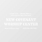 Kerkdienst Informatie Door Decal (Vel)