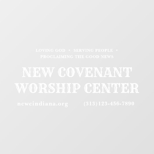 Kerkdienst Informatie Door Decal (Vel)