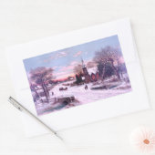 Kerkdiensten op kerstavond ochtend rechthoekige sticker (Envelop)