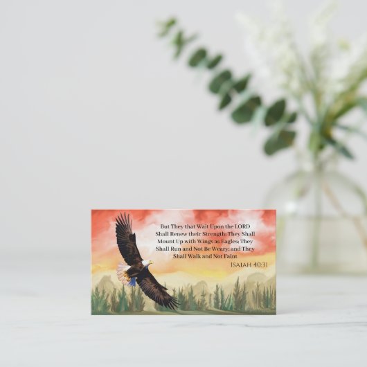 Kerkdominee Christelijke Schrift Schilderachtig Visitekaartje (Staand voorkant)