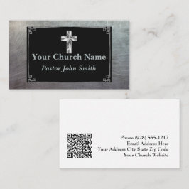 Kerkdominee Silver Cross Elegante grens Visitekaartje
