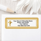 Kerkdominee Smooth Gold en Black Business Etiket (Insitu)