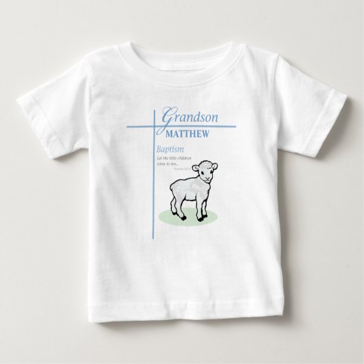 Kerkdoop Kleinzoon Blauwe Jongen Lam Persoonlijk (Voorkant)