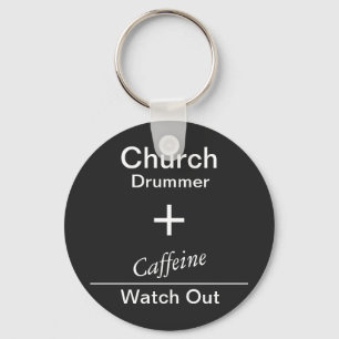 Kerkdrummer plus cafeïne T-Shirt Sleutelhanger