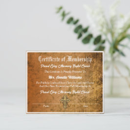 Kerkelijk lidmaatschapcertificaat