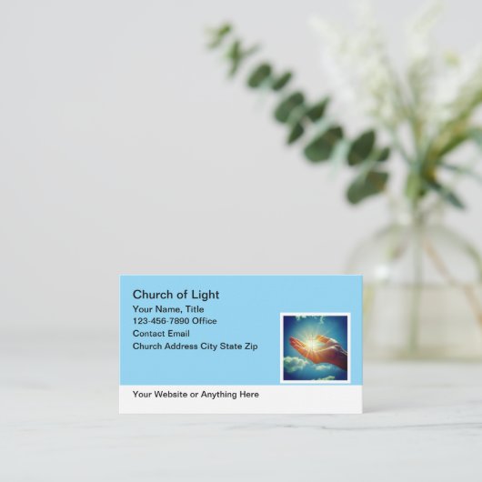 Kerkelijke Christelijke Visitekaartjes (Staand voorkant)