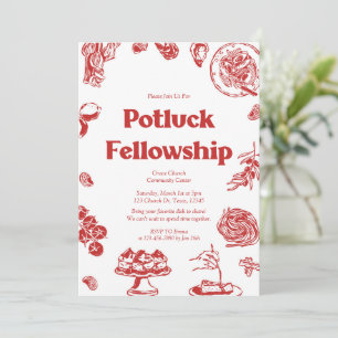 Kerkelijke Potluck Samenkomst Kaart
