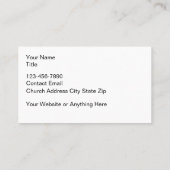 Kerkelijke Schilderachtig geloofsgebaseerde Visite Visitekaartje (Achterkant)