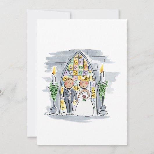 Kerkelijke Trouwplechtigheid Kaart (Voorkant)