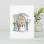Kerkelijke Trouwplechtigheid Kaart (Staand voorkant)