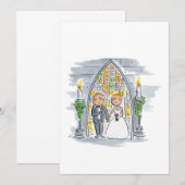Kerkelijke Trouwplechtigheid Kaart (Voorkant / Achterkant)